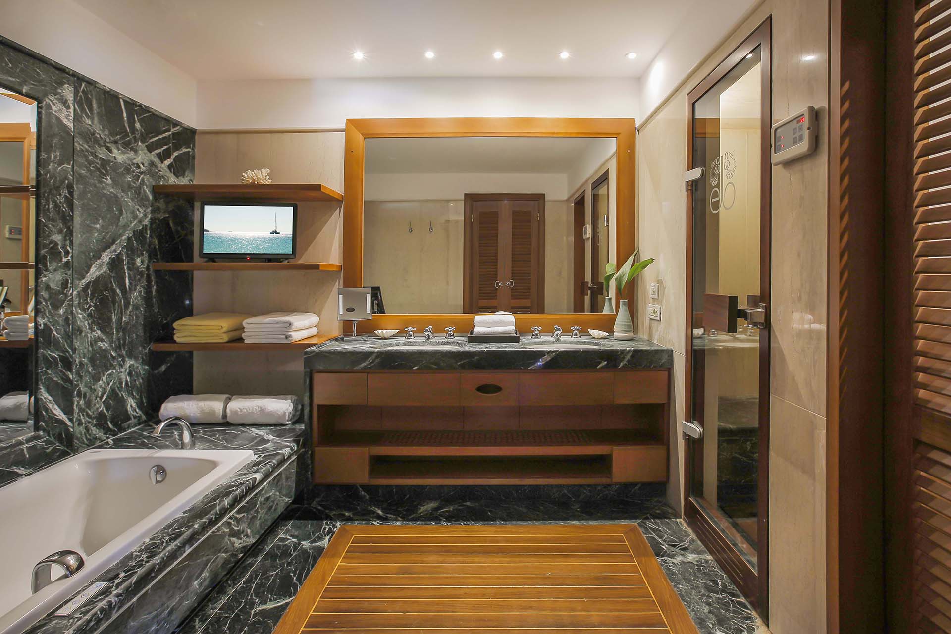 Elounda Beach Family Villas With Private Heated Pool Bathroom